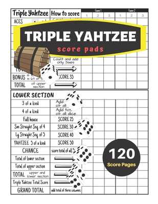 triple yahtzee score card printable