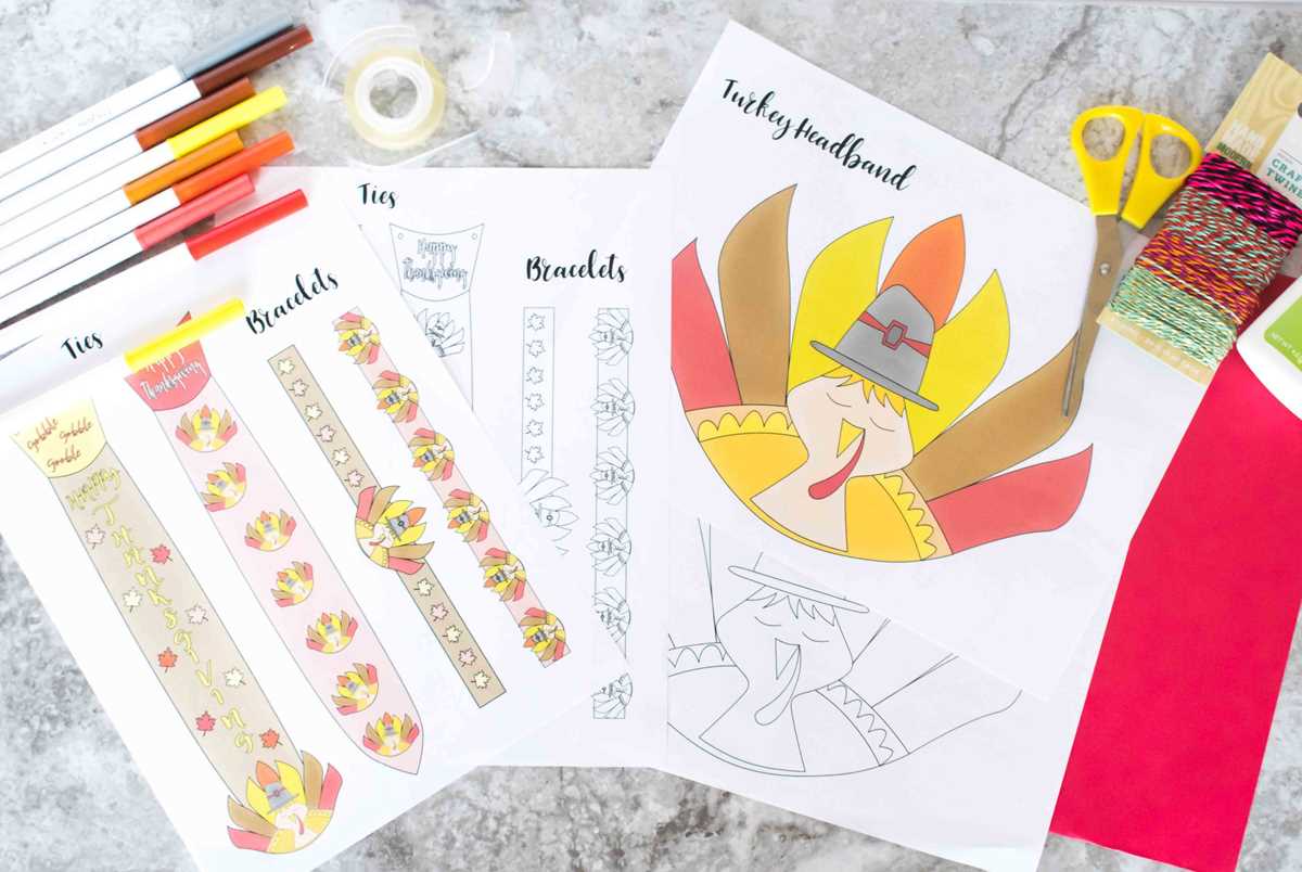 turkey headband craft printable turkey headband craft printable