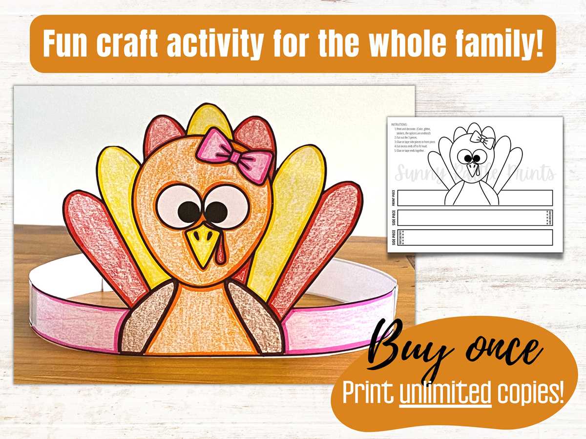 turkey headband craft printable