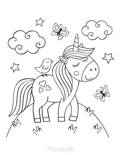 unicorn coloring sheets printable