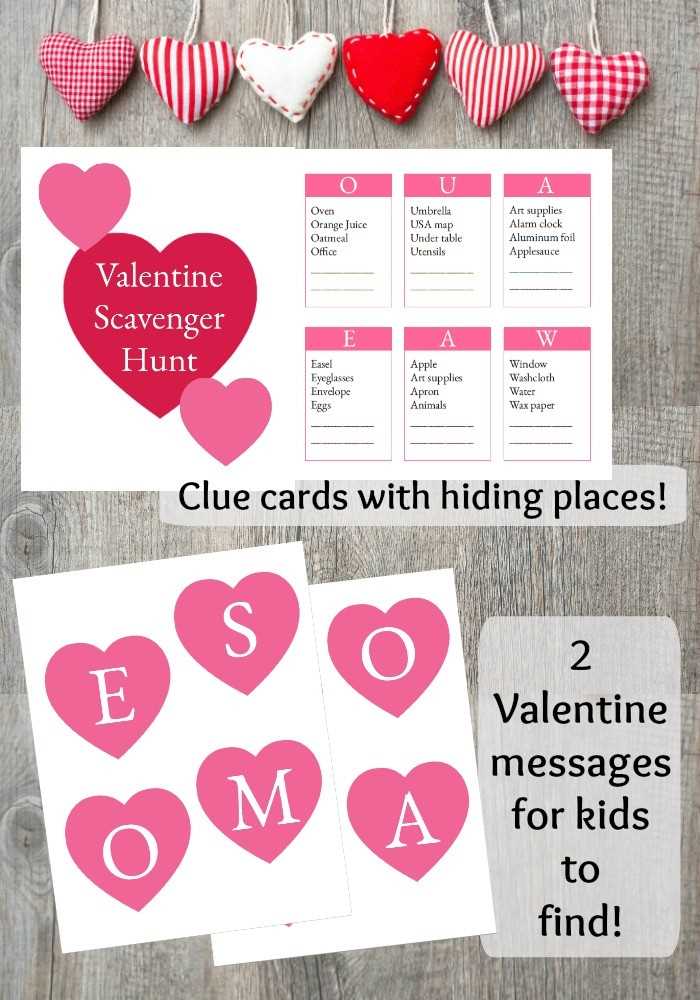 valentine scavenger hunt free printable valentine scavenger hunt free printable
