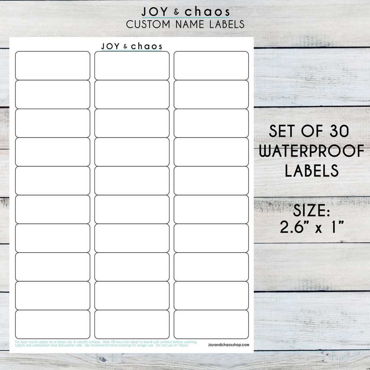 waterproof printable labels