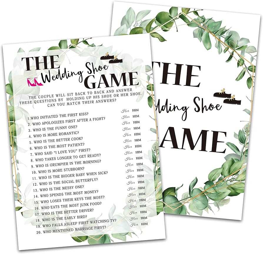 wedding shoe game printable wedding shoe game printable