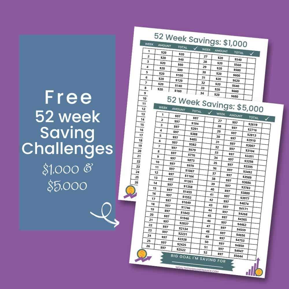 weekly savings challenge printable weekly savings challenge printable