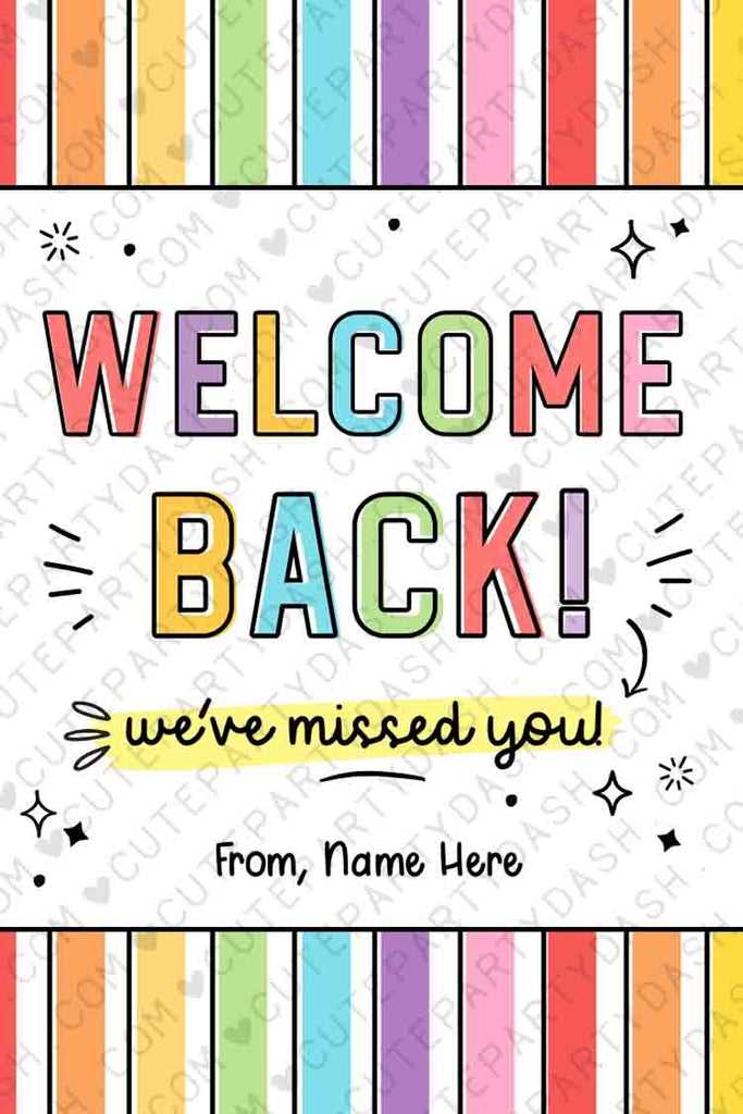 welcome back sign for coworker printable welcome back sign for coworker printable