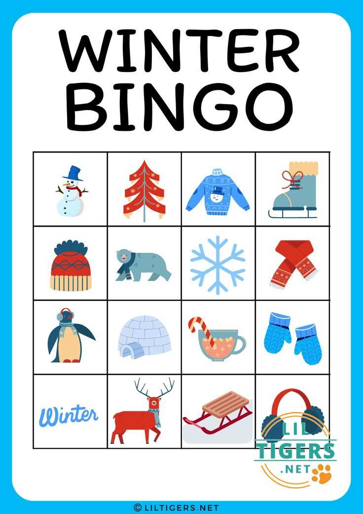 winter bingo printable winter bingo printable