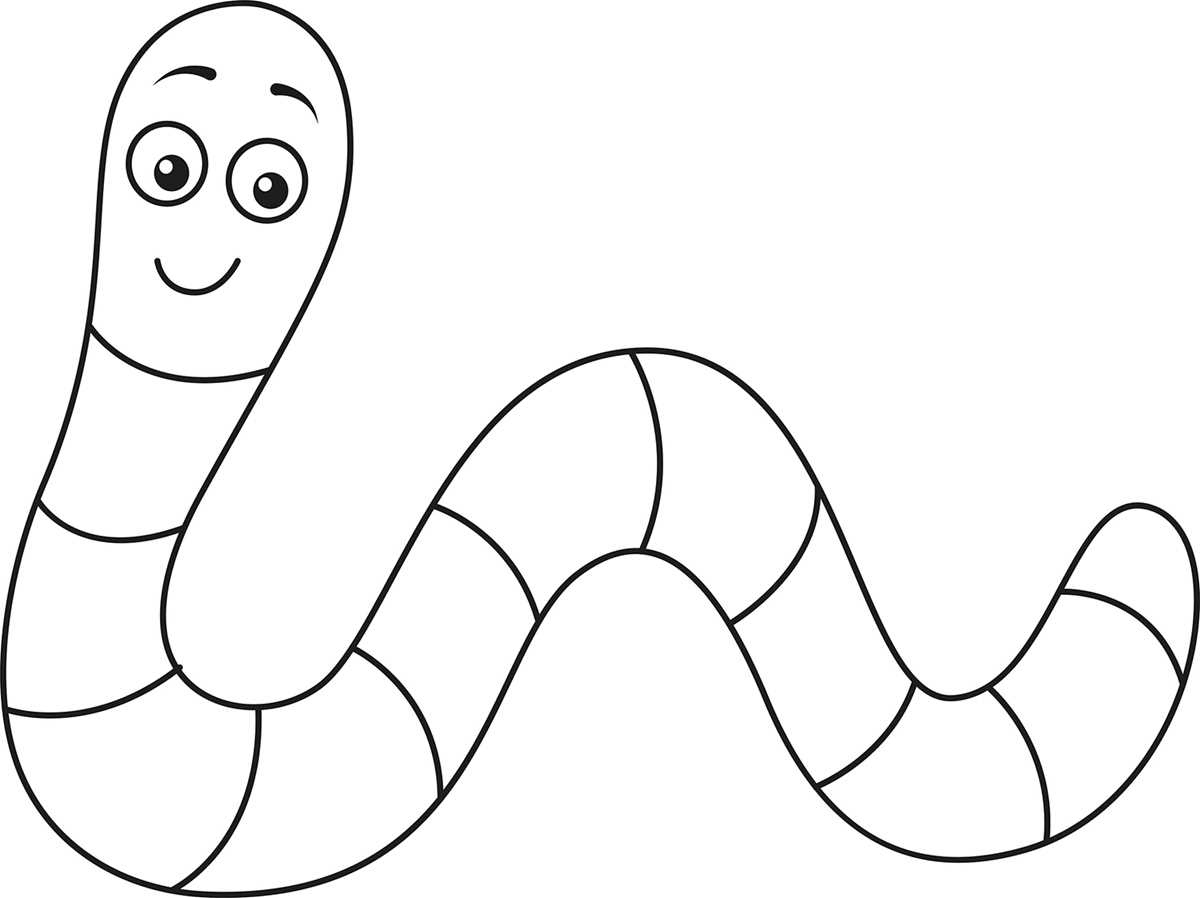 worm template printable