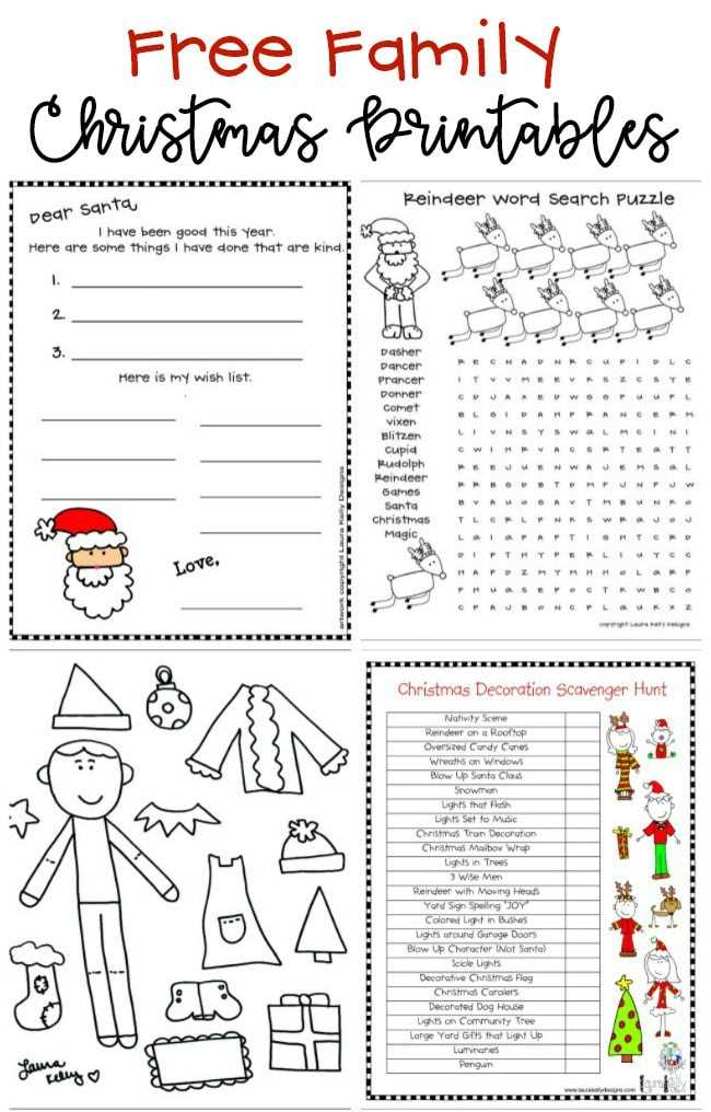 xmas printable activities