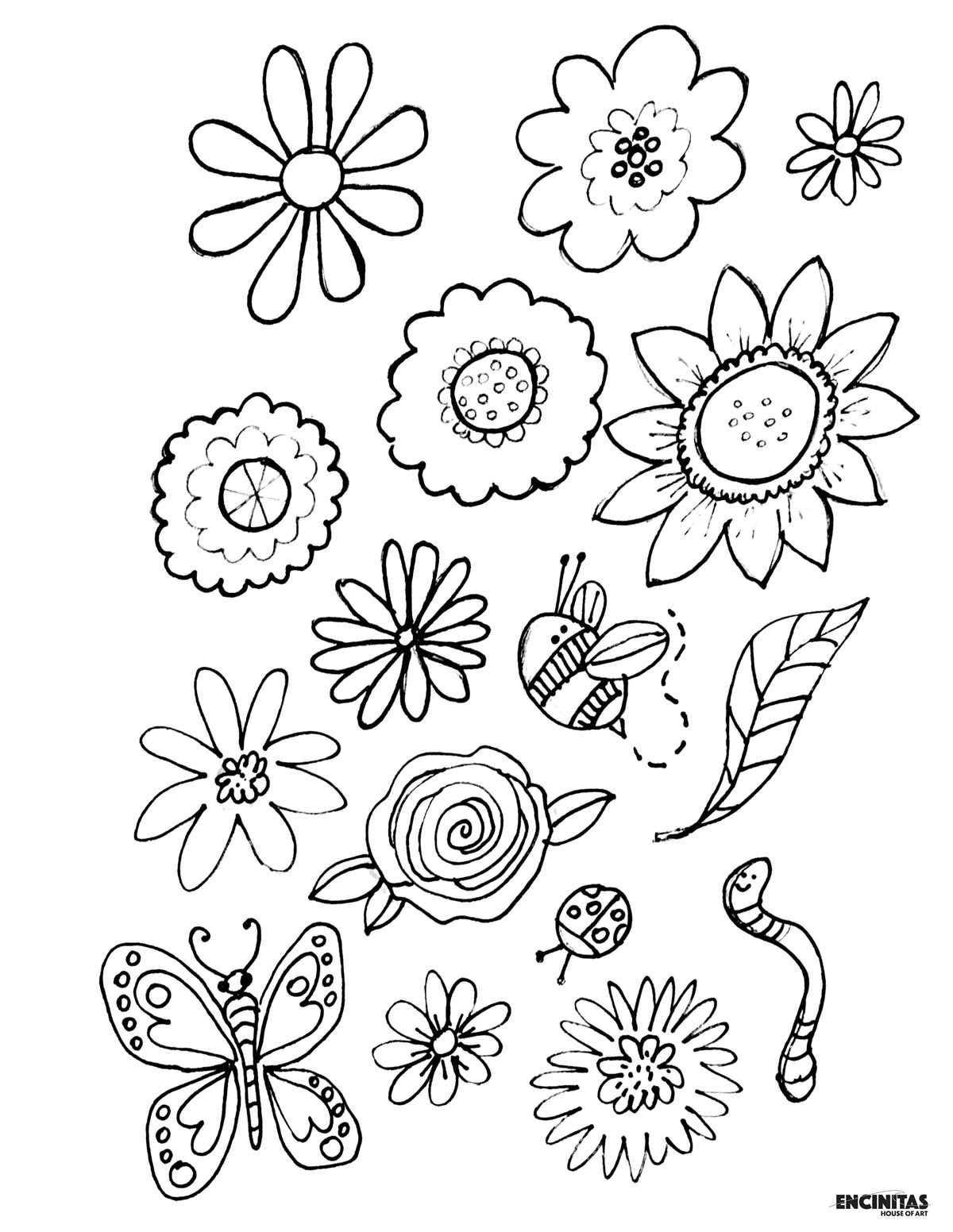 flower printable coloring page flower printable coloring page