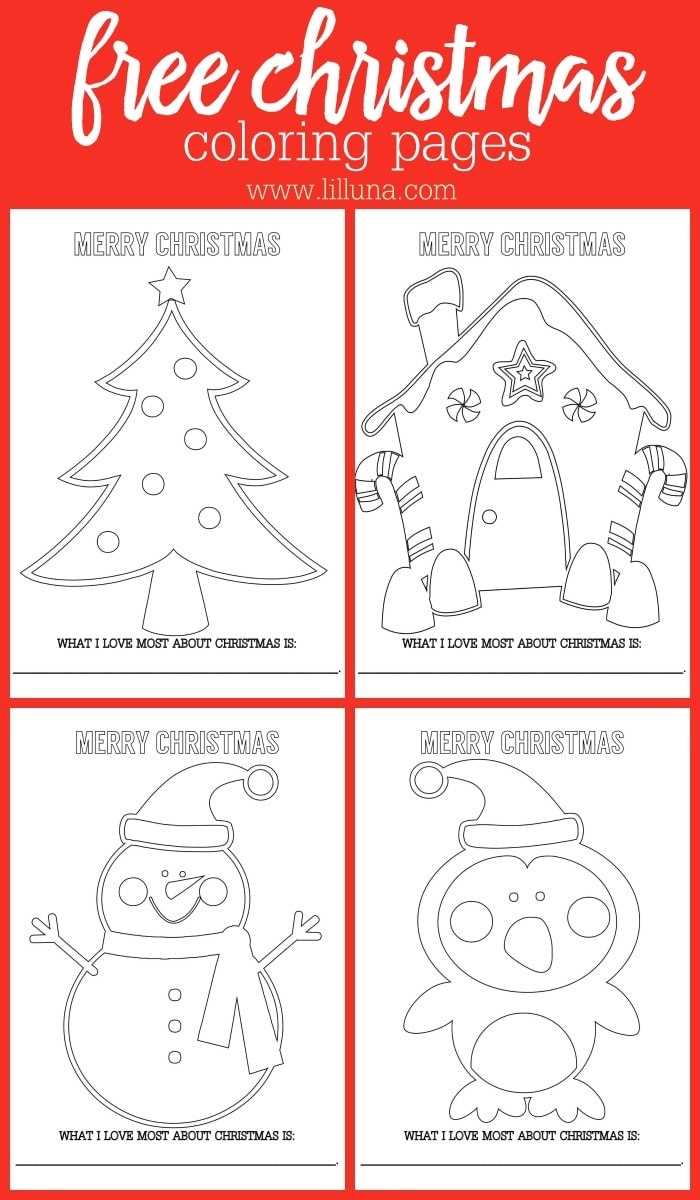 christmas color sheet printable