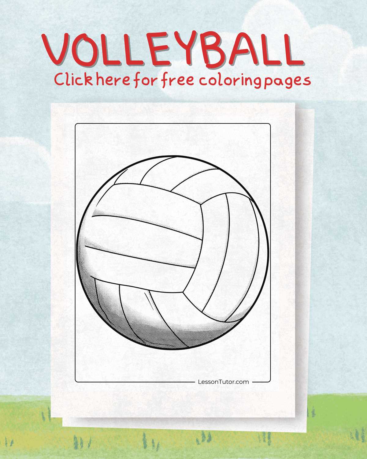 volleyball coloring pages printable
