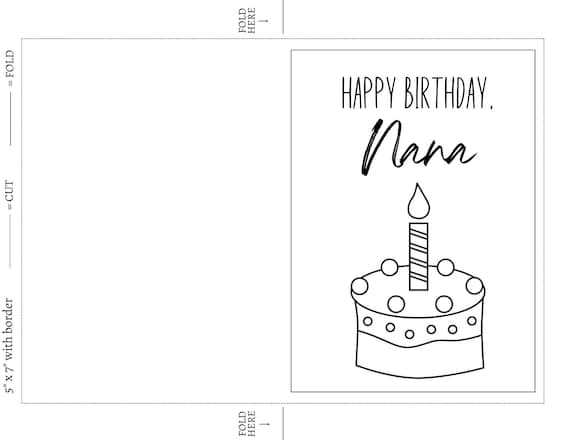 happy birthday nana printable cards happy birthday nana printable cards