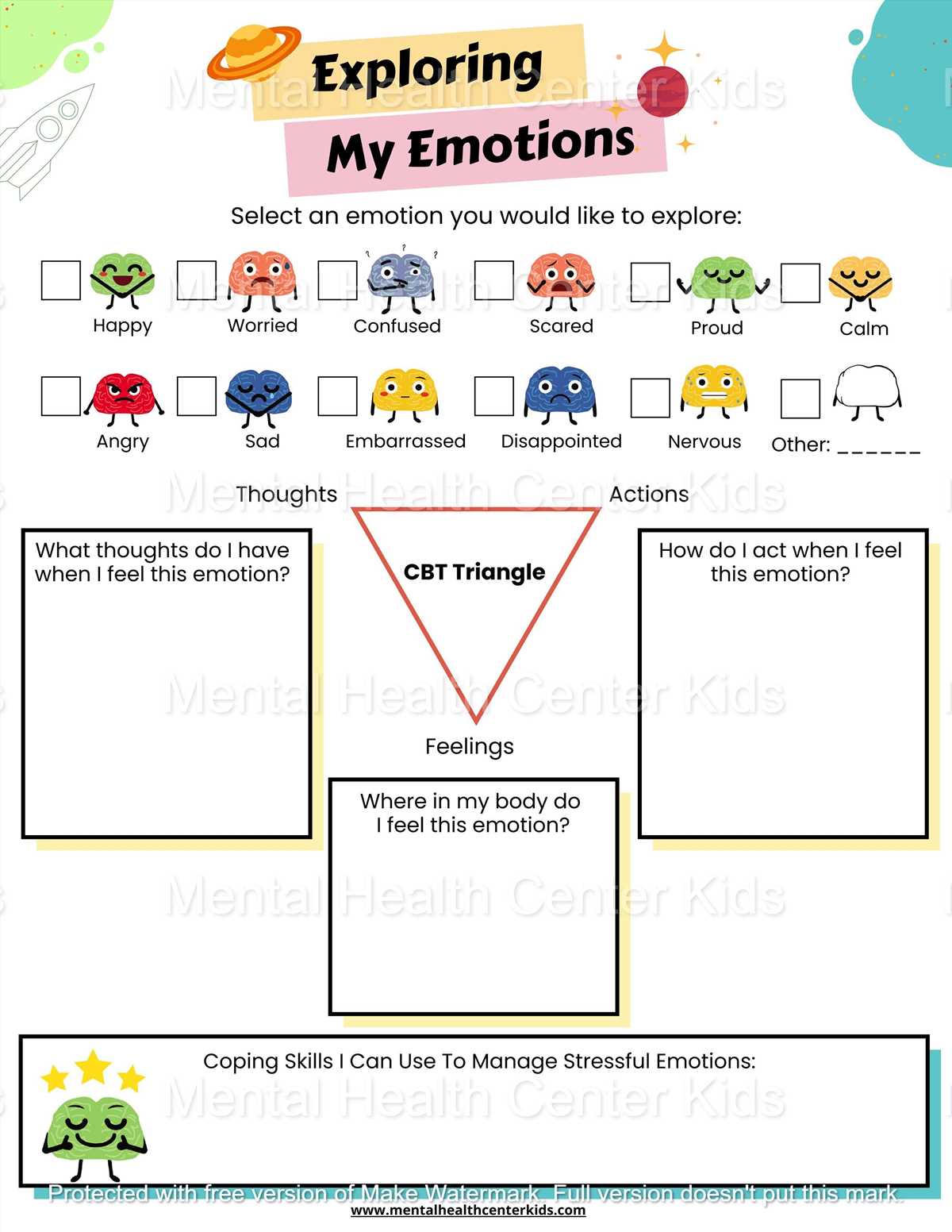 printable emotion worksheets