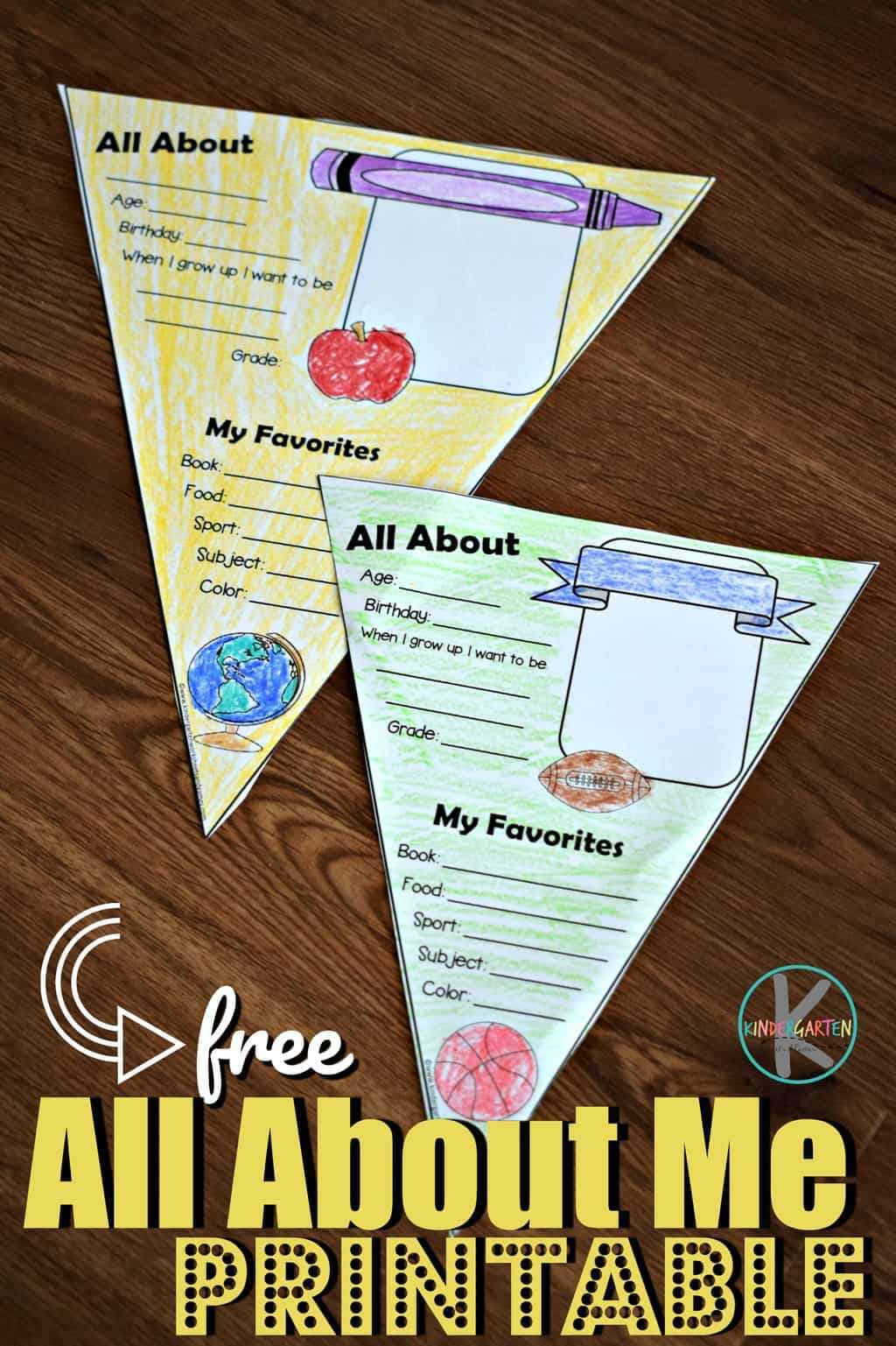 all about me poster free printable