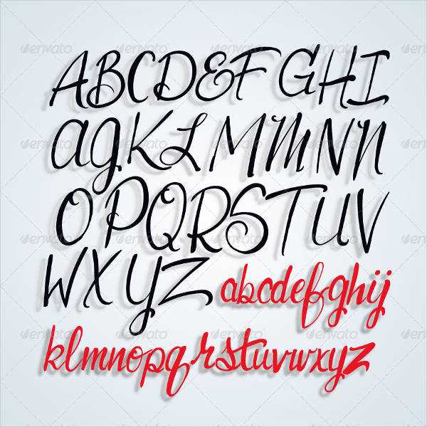 alphabet calligraphy printable