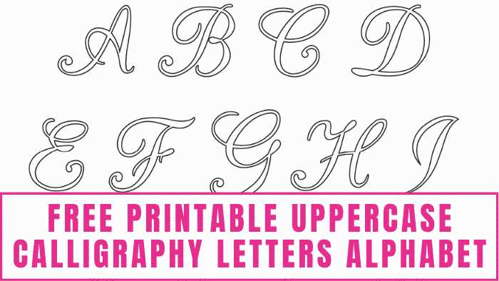alphabet calligraphy printable