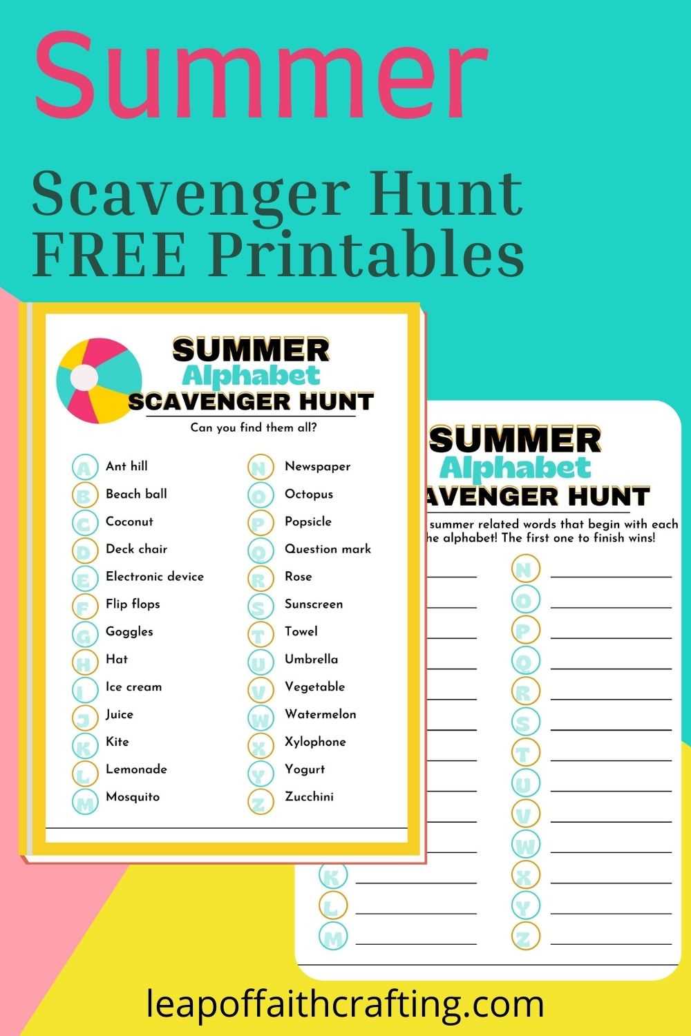alphabet scavenger hunt printable alphabet scavenger hunt printable
