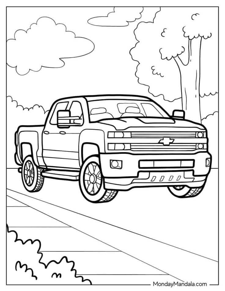 free printable truck colouring pages