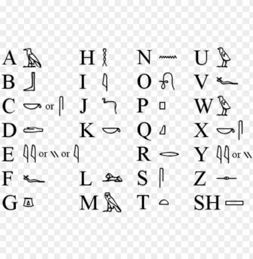 hieroglyphics alphabet printable