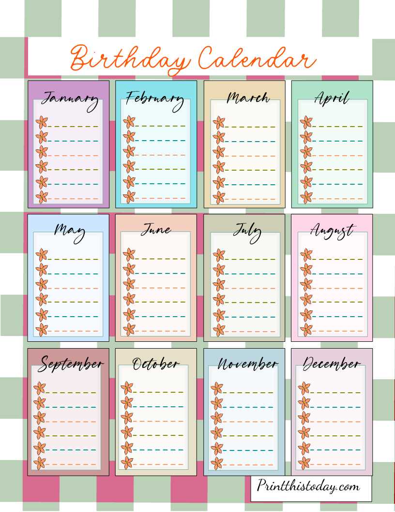 birthday month printables birthday month printables