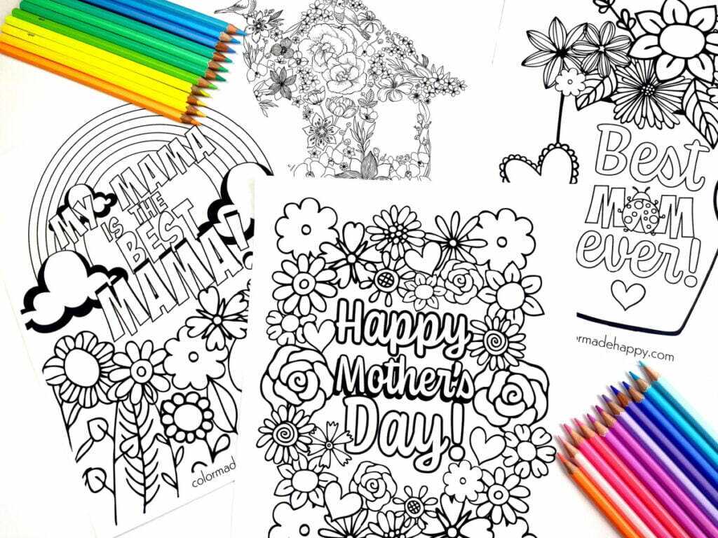 mothers day printable coloring page
