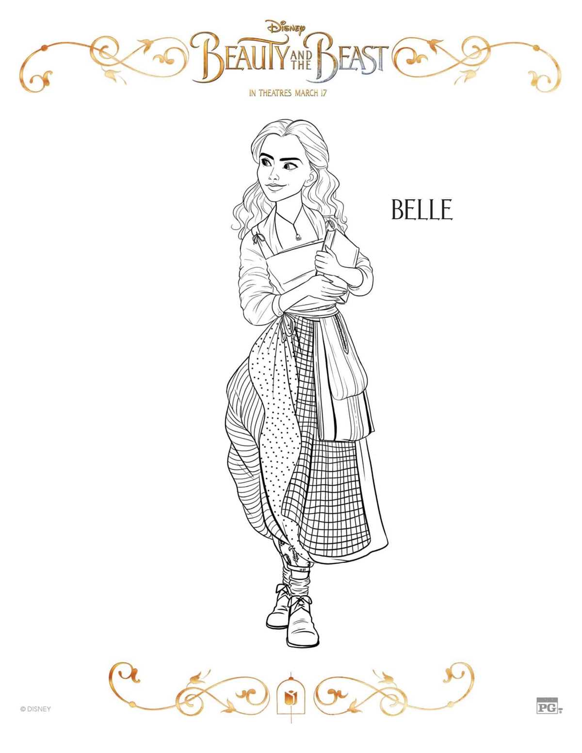 beauty and the beast printables