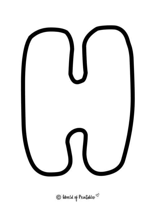 big printable bubble letters