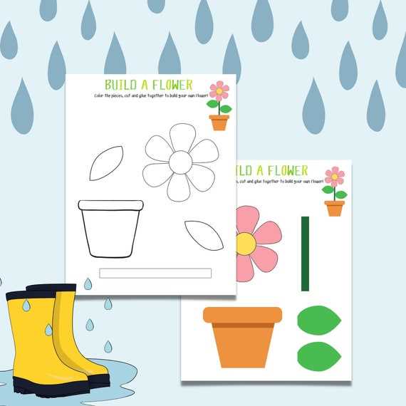 build a flower printable