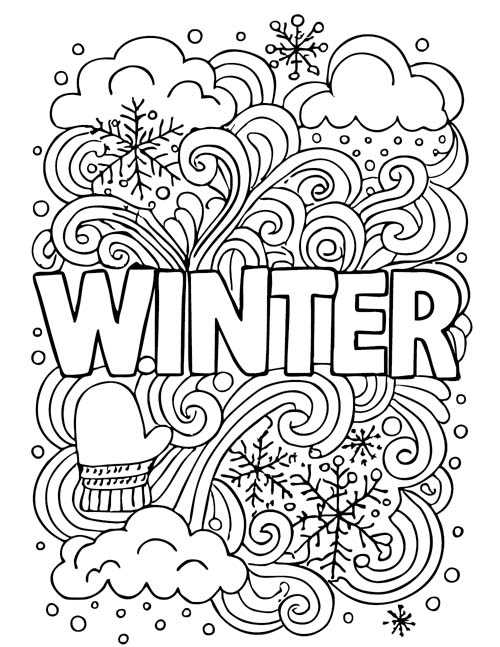 coloring pages winter printable