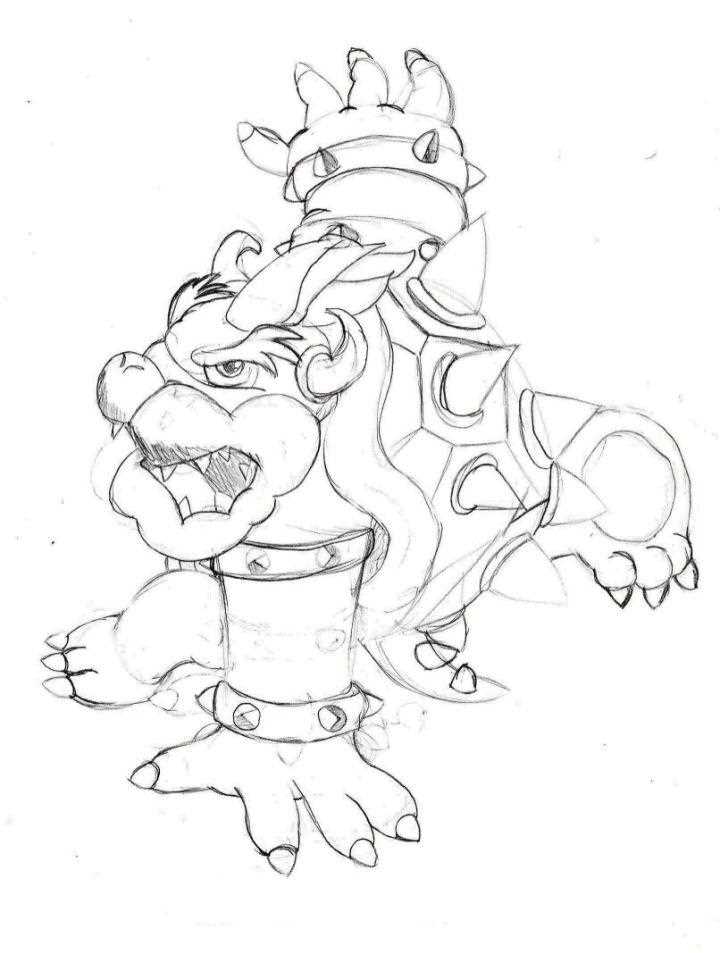 bowser coloring pages printable