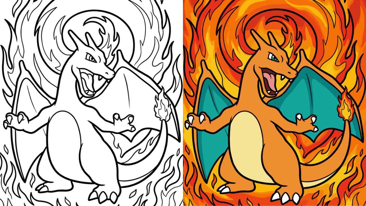 charizard coloring page printable