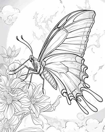 butterfly printable coloring page