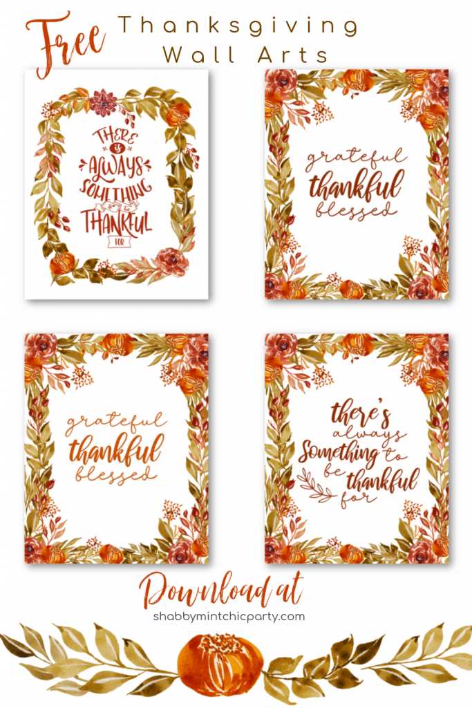 thanksgiving decorations printable