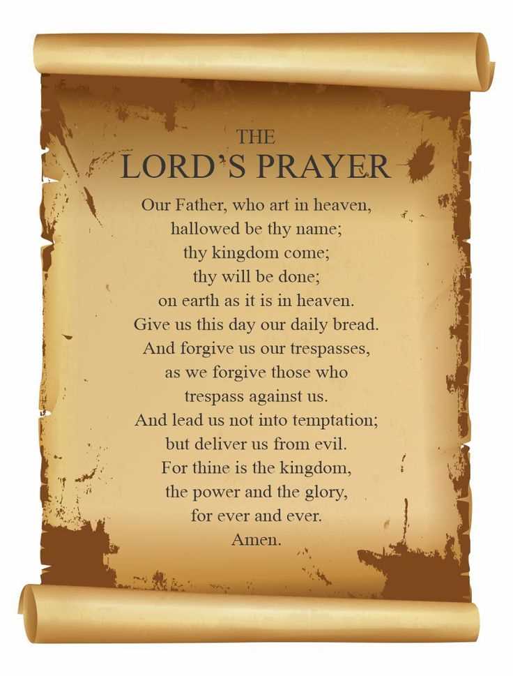 the lords prayer printable
