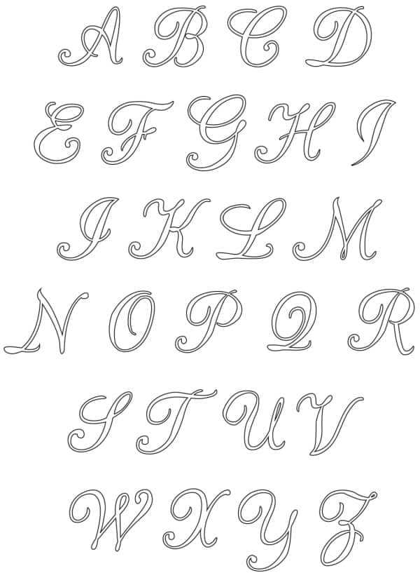 calligraphy alphabet printable