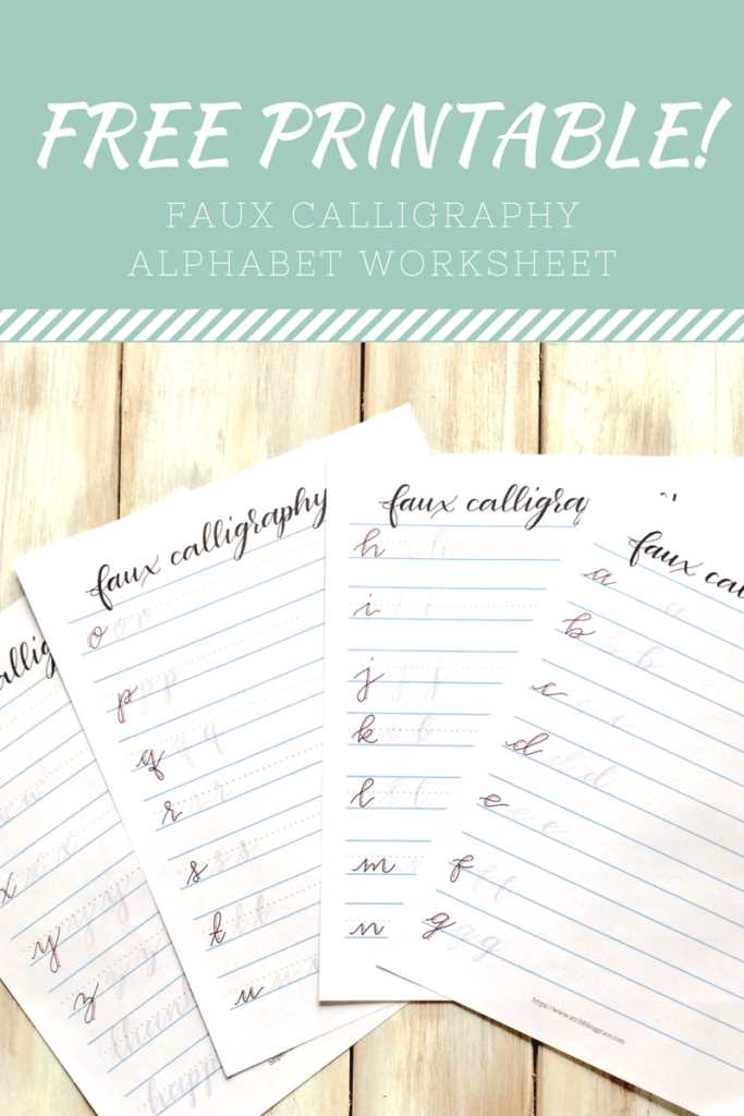 calligraphy alphabet printable