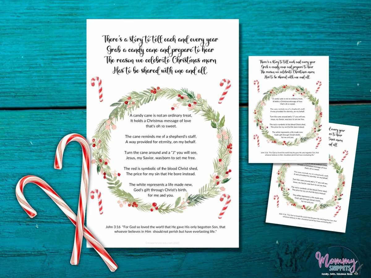 candy cane printable story