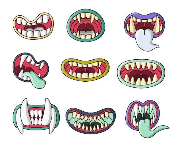 printable monster teeth printable monster teeth