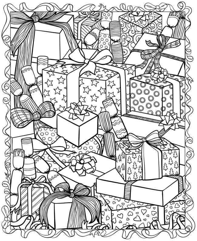 christmas color pages printable