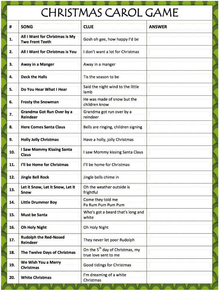 christmas game printables free christmas game printables free