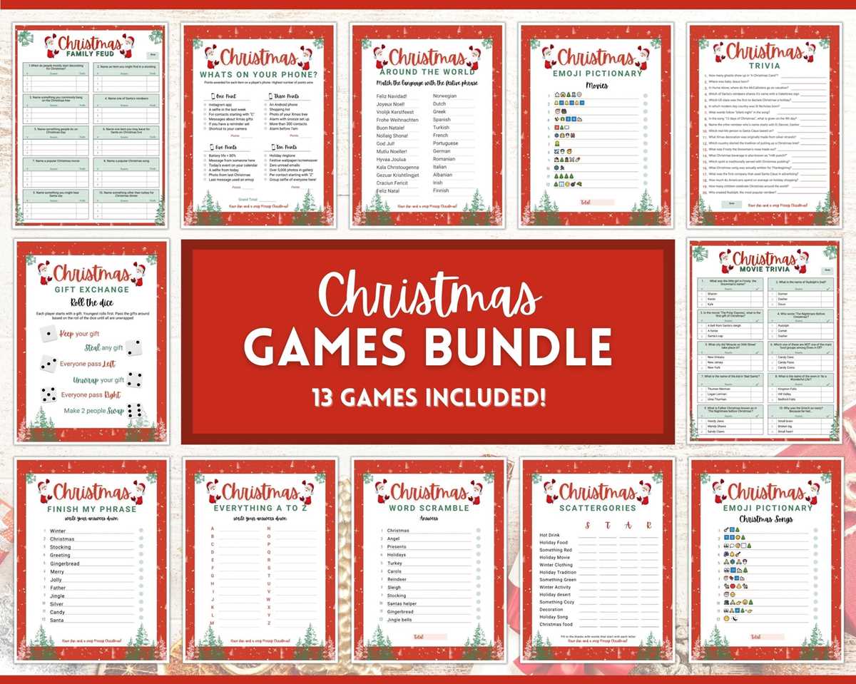 christmas games printable adults