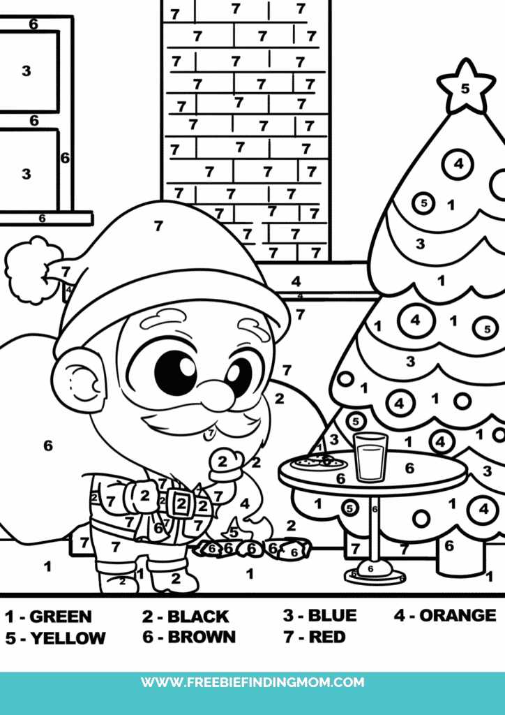christmas paint by number printables