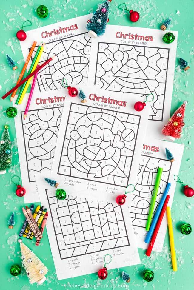 christmas paint by number printables