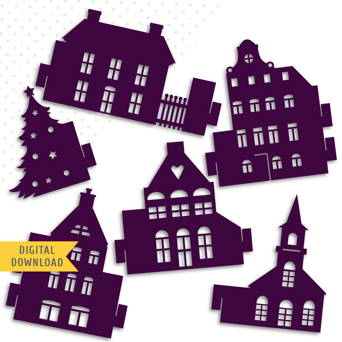 christmas village free printables christmas village free printables