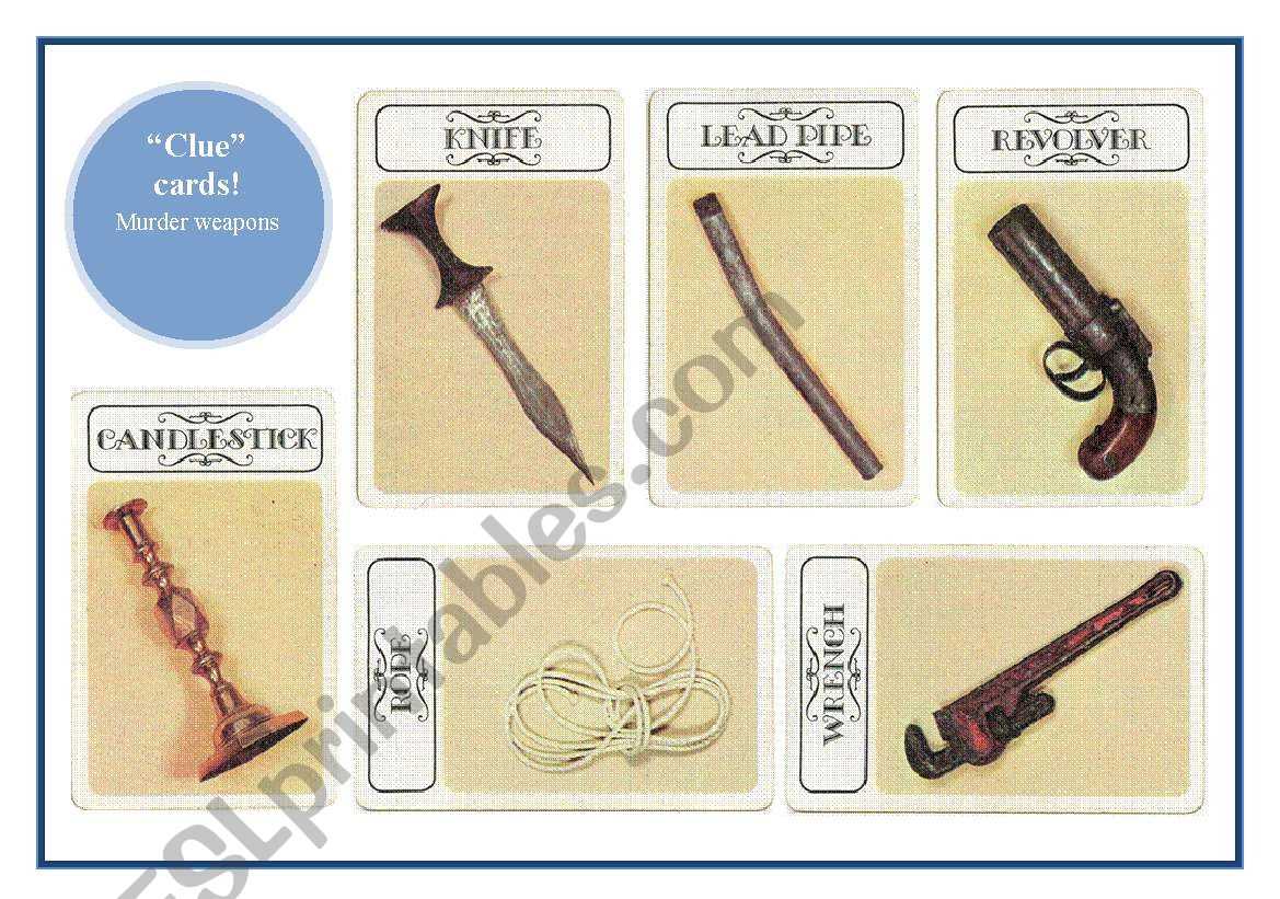 cluedo cards printable