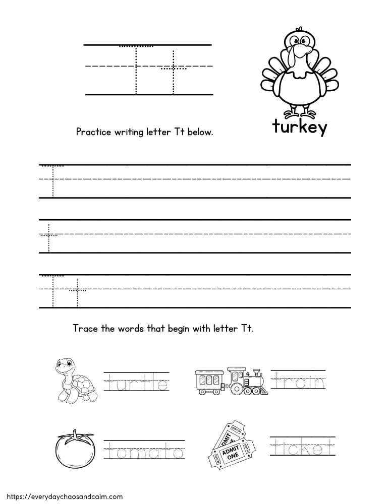 letter t free printable worksheets letter t free printable worksheets