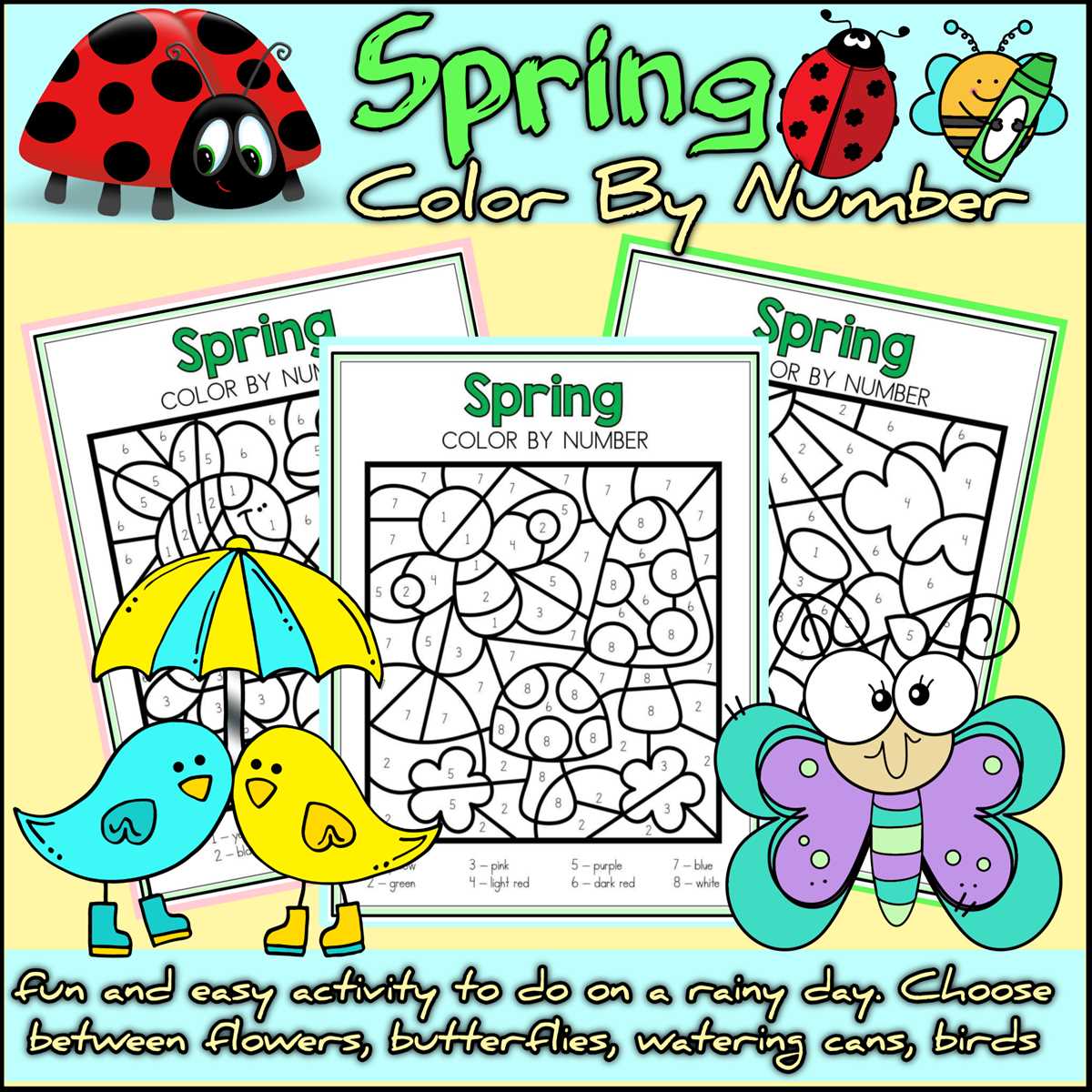 color by number printables for preschool color by number printables for preschool