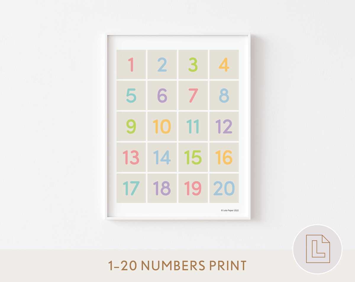 colorful numbers 1 20 printable colorful numbers 1 20 printable