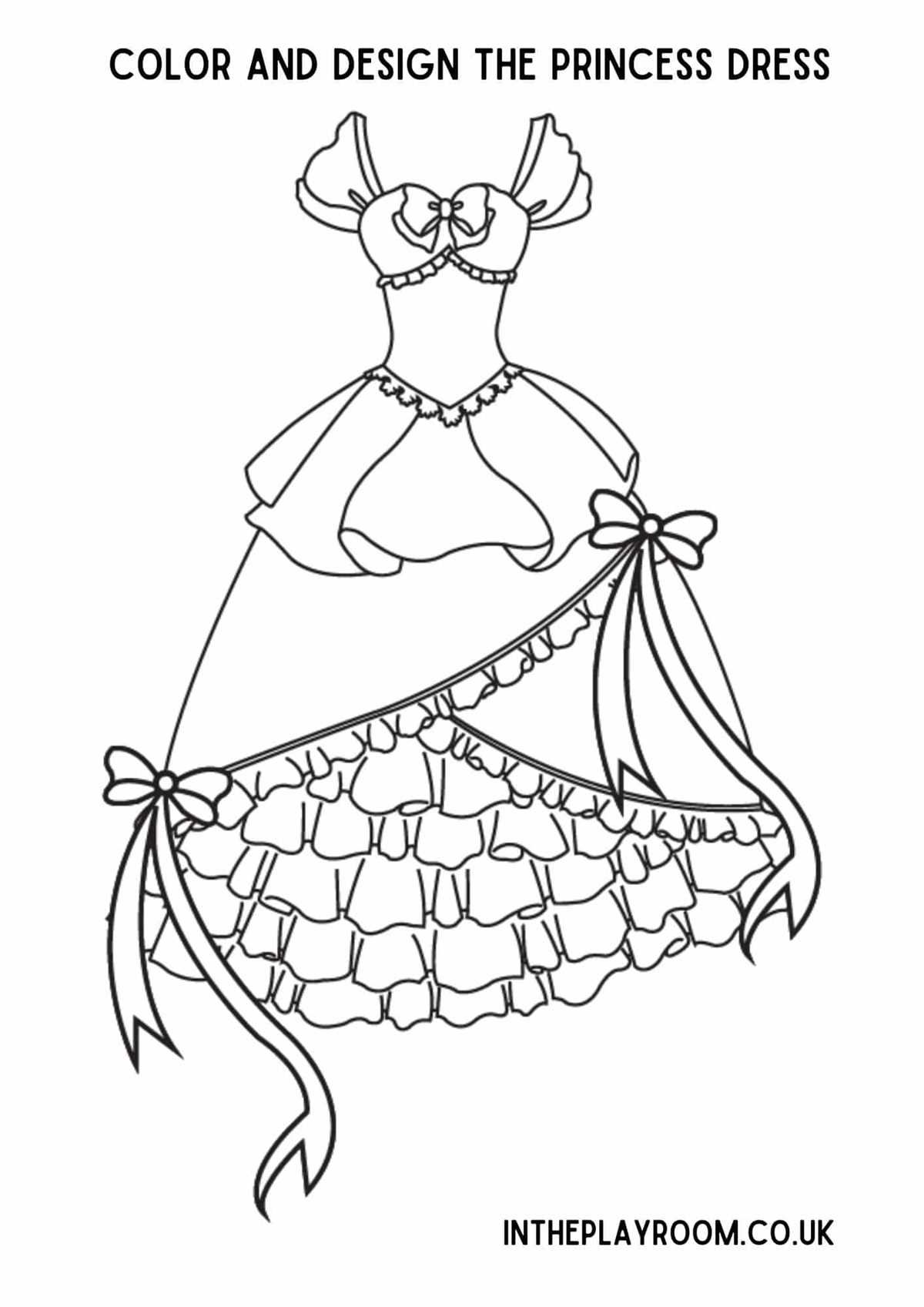 coloring pages dresses printables coloring pages dresses printables