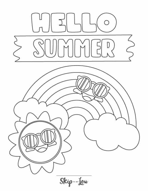 coloring pages printable summer